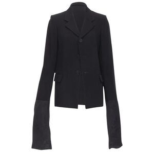 Pre Loved Comme Des Garcons Vintage Blazer Contrast Sleeve Women black | black